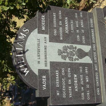 WILLIAMS Andrew 1915-1982 &amp; Johanna 1916-1991