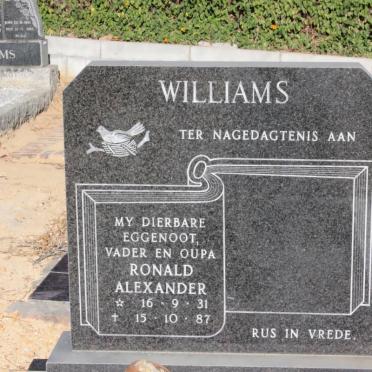 WILLIAMS Ronald Alexander 1931-1987