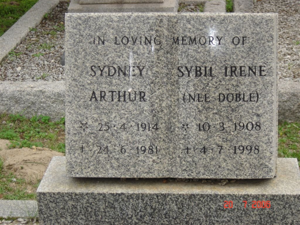 ?? Sydney Arthur 1914-1981 &amp; Sybil Irene DOBLE 1908-1998