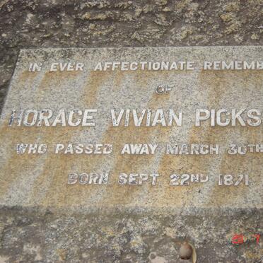 PICKSTONE  Horace Vivian 1871- 1949