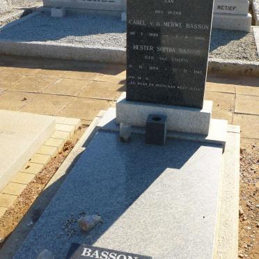 BASSON Carel v.d. Merwe 1895-1964 &amp; Hester Sophia VAN STADEN 1894-1961 :: BASSON Hannes 1923-1997