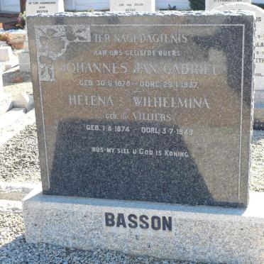 BASSON Johannes Gabriel 1878-1937 &amp; Helena Wilhelmina DE VILLIERS 1874-1949