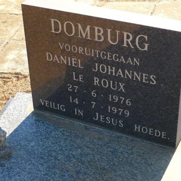 DOMBURG Daniël Johannes le Roux 1976-1979