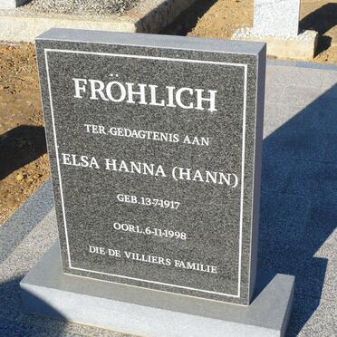 FRÖHLICH Elsa Hanna 1917-1998