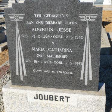 JOUBERT Albertus Jesse 1869-1940 &amp; Maria Catharina MALHERBE 1867-1953