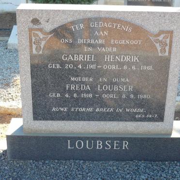 LOUBSER Gabriel Hendrik 1911-1961 &amp; Freda LOUBSER 1918-1980