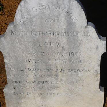 LOUW Maria Catharina Magdalena 1872-1882
