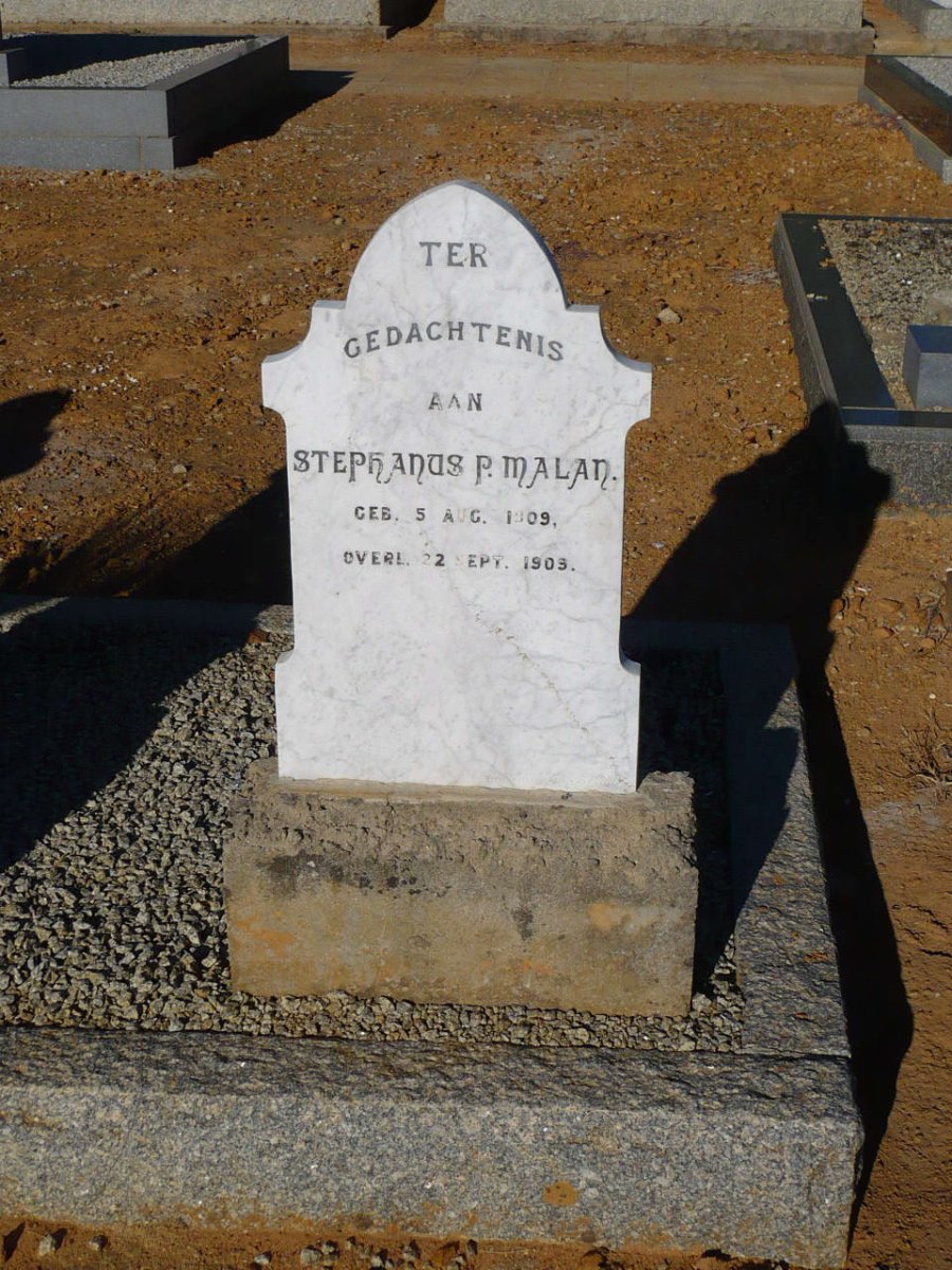 MALAN Stephanus P. 1909-1909