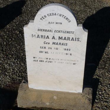 MARAIS Maria A. nee MARAIS 1882-1906