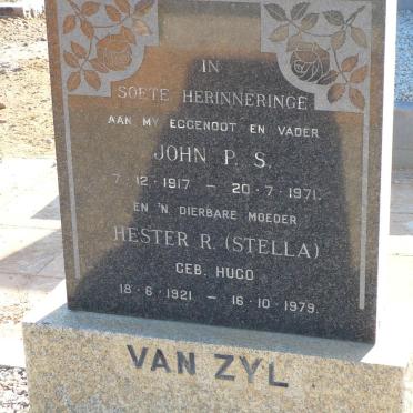 ZYL John P.S., van 1917-1971 &amp; Hester R. HUGO 1921-1979
