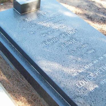 BURGER David Petrus 1935-1988 &amp; Louise Petronella BURGER 1935-2005 