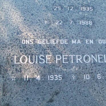 BURGER Louise Petronella 1935-2005