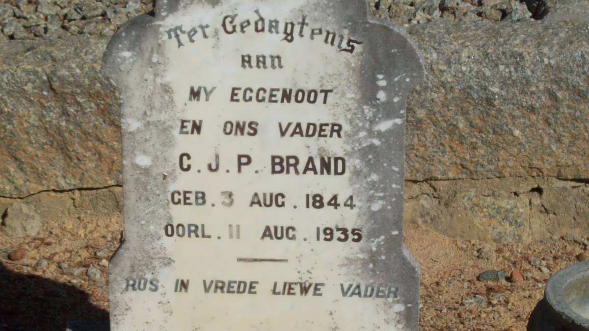 BRAND C.J.P. 1844-1935