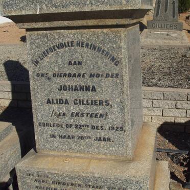 CILLIERS Johanna Alida nee EKSTEEN -1929