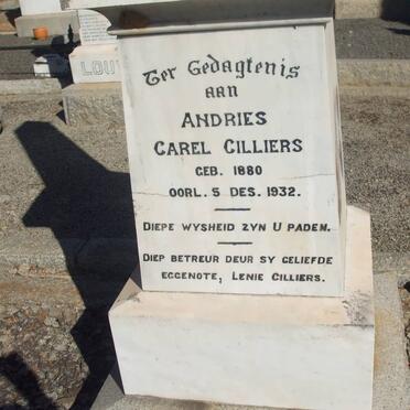 CILLIERS Andries Carel 1880-1932