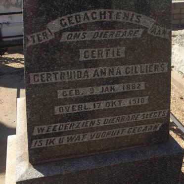 CILLIERS Gertruida Anna 1882-1918