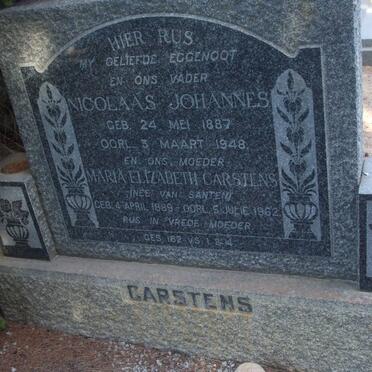 CARSTENS Nicolaas Johannes 1887-1948 &amp; Maria Elizabeth SANTEN 1889-1962