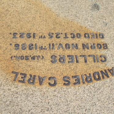 CILLIERS Andries Carel 1886-1923