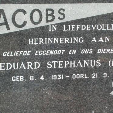 JACOBS Eduard Stephanus 1931-1972