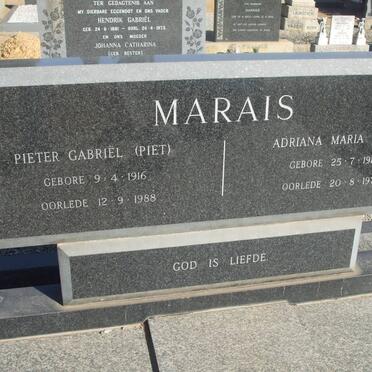 MARAIS Pieter Gabriel 1916-1988 &amp; Adriana Maria 1918-1979