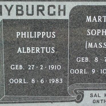 MYBURGH Philippus Albertus 1910-1983 &amp; Martha Sophia MASSIE 1912-2004