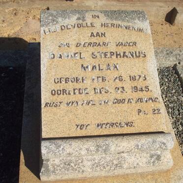 MALAN Daniel Stephanus 1873-1945