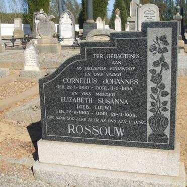 ROSSOUW Cornelius Johannes 1900-1955 &amp; Elizabeth Susanna LOUW 1903-1989