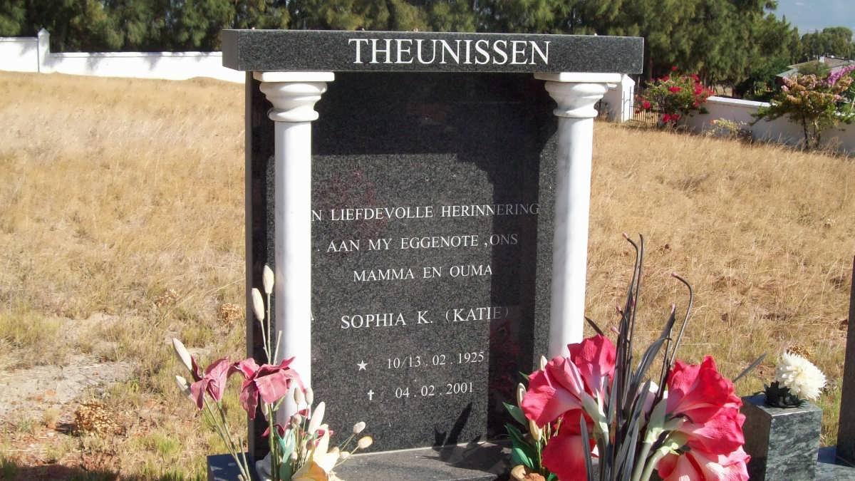 THEUNISSEN Sophia K. 1925-2001