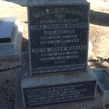 WIEHAHN Jacob Johan 1858-1921 &amp; Anna Johanna MULLER 1861-1919