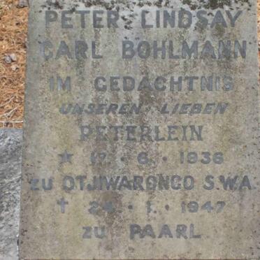 BOHLMAN Peter Lindsay Carl 1936-1947