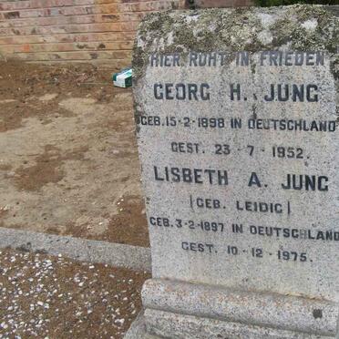 JUNG George H. 1898-1952 &amp; Lisbeth A. LEIDIG 1897-1975