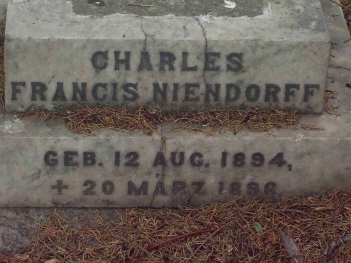 NIENDORFF Charles Francis 1894-1896