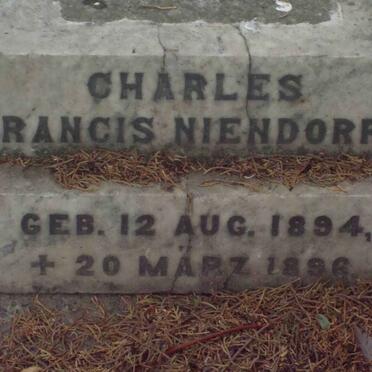 NIENDORFF Charles Francis 1894-1896