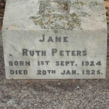 PETERS Jane Ruth 1924-1925