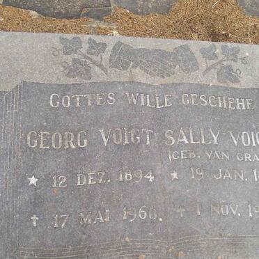 VOIGT Georg 1894-1960 &amp; Sally VAN GRAAN 1896-1968