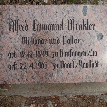 WINKLER Alfred Emmanuel 1899-1965