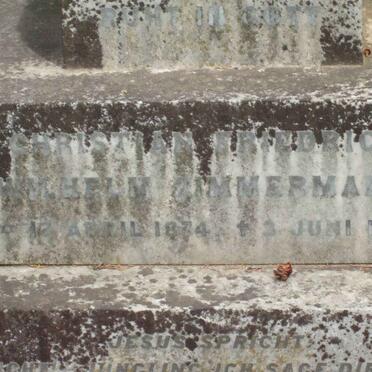 ZIMMERMANN Christian Friedrich Wilhelm 1874-1897