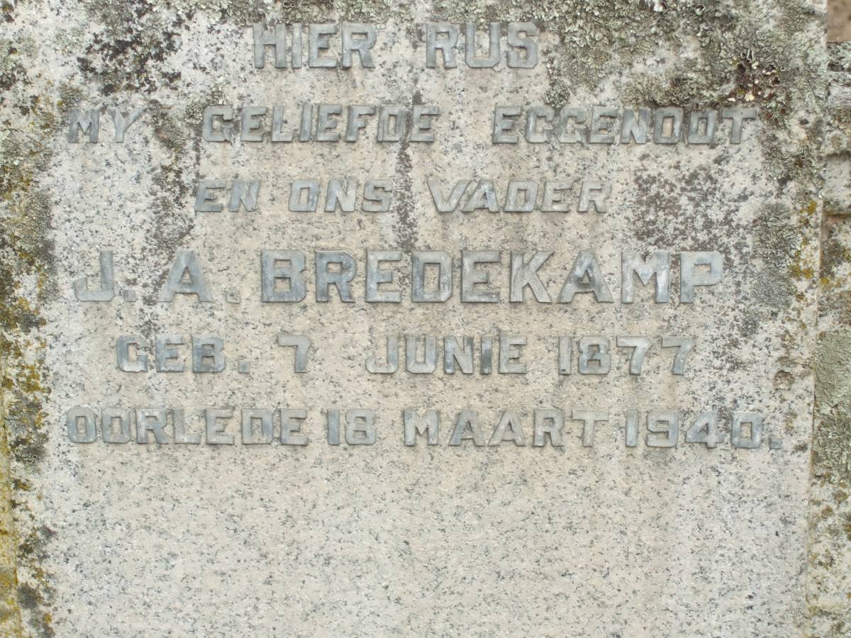 BREDEKAMP J.A. 1877-1940