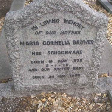 BRUWER Maria Cornelia nee SCHOONRAAD 187-1950 :: BRUWER Baby 1906-