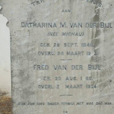 BIJL Catharina M., van der nee MICHAU 1848-19?3 :: VAN DER BIJL Fred 1886-1894