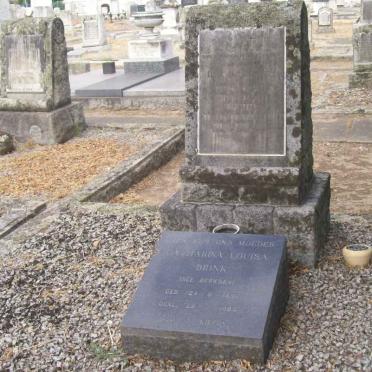 BRINK Catharina Louisa nee DERKSEN 1892-1969 &amp; ?? (Tombstone illegible)