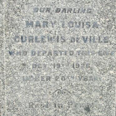 CURLEWIS DE VILLE Mary Louisa -1926