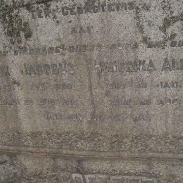 COETZEE Dirk Jacobus 1864-1912 &amp; Hendrika Alberta 1870-1894