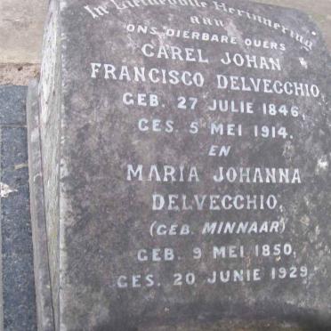 DELVECCHIO Carel Johan Francisco 1846-1914 &amp; Maria Johanna MINNAAR 1850-1929