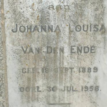 ENDE Johanna Louisa, van den 1889-1958