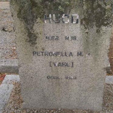 HUGO Petronella M.J. nee WAHL -1933