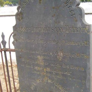 HEERDEN Johannes Lodewicus, van 1813-1878 :: BENHARDI Catharina Hendrietta 1873-1877