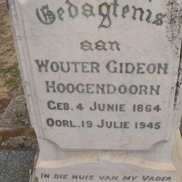 HOOGENDOORN Wouter Gideon 1864-1945