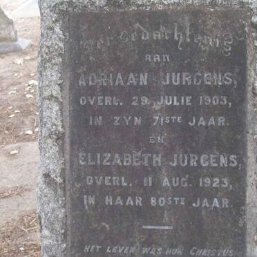 JURGENS Adriaan -1903 &amp; Elizabeth -1923