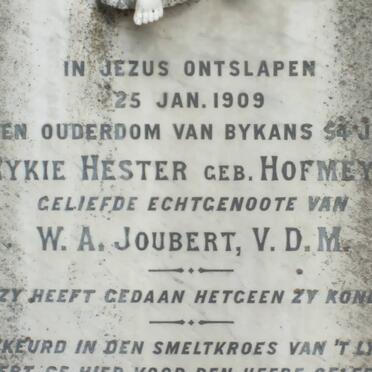 JOUBERT Rykie Hester nee HOFMEYR -1919